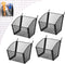 4 Pack Metal Wire Pegboard Baskets, Hanging Wall Mount Storage Bins, Pegboard Containers for Office Workshop Organizing