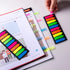 Fluorescent Translucent Sticky Note Flags, 1200 Pcs Total, 10 Color Tabs, Arrow Index Tabs, Page Flag Markers
