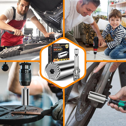 Super Universal Socket Tools for Men, Gifts for Fathers Day, Birthday Gifts for Women, Power Drill Adapter