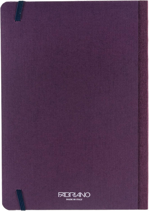 Fabriano Ecoqua Plus Fabric-Bound Notebook, A5, 5.8" x 8.3", Dotted, Wine