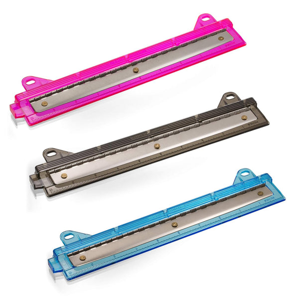 Officemate Ring Binder Punch, 3 Sheet Capacity, Assorted Colors - Pink/Teal/Smoke (90112)