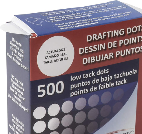Pacific Arc Professional Blank Drafting Dots, 7/8", Roll of 500 Dots per Box