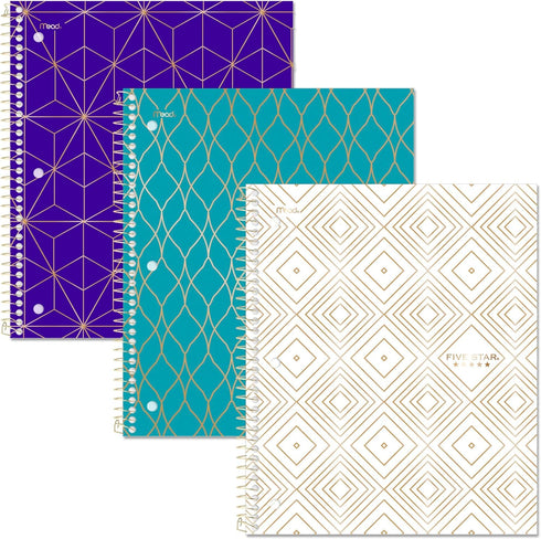 Five Star Wirebound Notebook - 1-Subject, 100 College-Ruled Sheets, 11 x 8.5 Inch Teal (72051)
