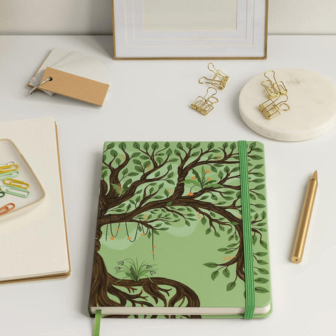 Rileys Tree of Life 8" x 6" Blank Journal, 240 Pages Ivory Paper for Men and Women