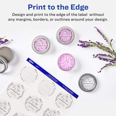 Avery Printable Round Labels with Sure Feed, 3/4" Diameter, Glossy Clear, 400 Customizable Labels