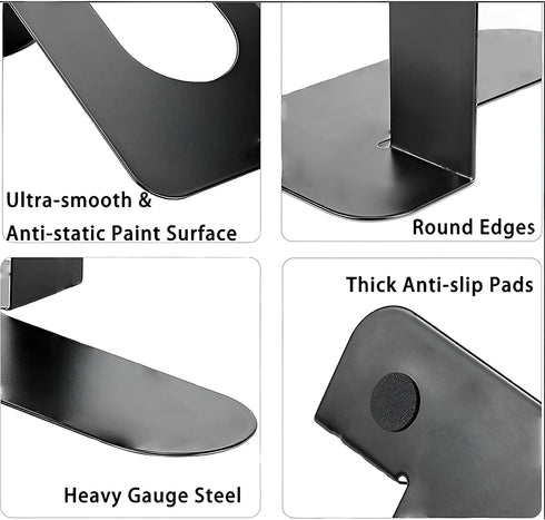 Spillbox Set Metal Non Slip Bookends Book Shelves | Shelf | Study Table | Home Decor | Holders | Case | Bracket Heavy