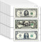 Ettonsun 10 Sheets 30 Pockets Paper Money Collection Pages, Currency Sleeves for Travel Bill Banknote Stamp Storage
