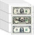 Ettonsun 10 Sheets 30 Pockets Paper Money Collection Pages, Currency Sleeves for Travel Bill Banknote Stamp Storage