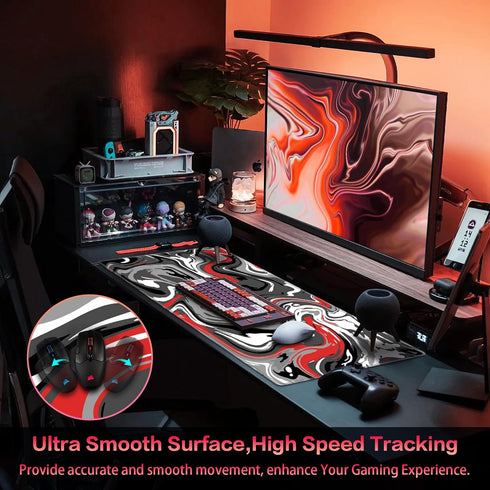 Gaming Mouse Pad, Canjoy Fluid Pattern, 31.5x15.10inch Large Extended Computer Mouse Mat for Gaming