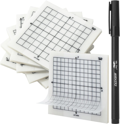Mr. Pen Transparent Graph Paper Sticky Notes, 300 Sheets, 3x3 Inch, Math Graphing Sticky Notes