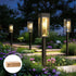 2 Packs 3000K Philips Solar Pathway Lights Outdoor, Glass Metal Led Garden Landscape Lightings, Warm White, Waterproof