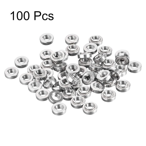 uxcell #8-32 x 0.14-Inch Stainless Steel Rivet Nut Round Head Self-Clinching Nuts, 100pcs