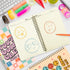 L1rabe Inspirational Spiral Notebooks, Back to School, 4 A5 Happy Face Motivational Notebooks, College Ruled Journal