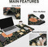 Arttown Set 4 1 Spring Flower Desk Mat Leaves Floral Colorful Mouse Pad in Ergonomic Design Large Mousepad + Keyboard