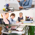 Mesh Pencil Holder Desk Organizers, 3 Compartments Black Pen Holder Storage for Office Accessories