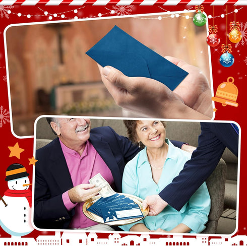 Cholemy 500 Pcs Christmas Offering Envelopes, 6.3 x 3.1 Inch Tithes and Donation Envelopes for Church Supplies (Star)