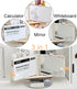 Desk Pencil Pen Holder with Calculator & Mirror, 7 Slots, 180° Opening, Desktop Storage for Office, School, Home, Art