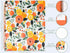 Steel Mill & Co Large Spiral Notebook, College Ruled, 11" x 9.5", Durable Hardcover, 160 Lined Pages, Orange Floral