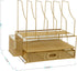 Martha Stewart Ryder Gold Mesh Metal Large Desktop Organizer - Paper File Letter Holder with Drawer