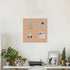 U Brands Cork Canvas Bulletin Board, 24 X 24 Inches, Frameless Design