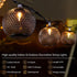 10 Decorative Lantern String Lights Plug in with Black Metal Ball, Connectable Waterproof Outdoor Decorative String