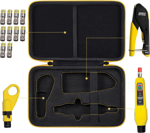 Aenllosi Hard Carrying Case for Klein Tools VDV002-818 Coaxial Cable Tools, Customised Holder (Case Only)