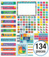 Carson Dellosa One World Calendar Bulletin Board Set, Monthly Wall Calendar With Numbers and Birthdays Cover Ups, Colorful Decor, Seasons, Weather, and Days of the Week Chart, Classroom Decor (134 pc) by Carson Dellosa Education