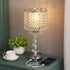 3 Dimmable Acaxin Crystal Table Lamps for Bedroom Nightstand - Touch Bedside Lamps with Two USB Charging Ports Silver