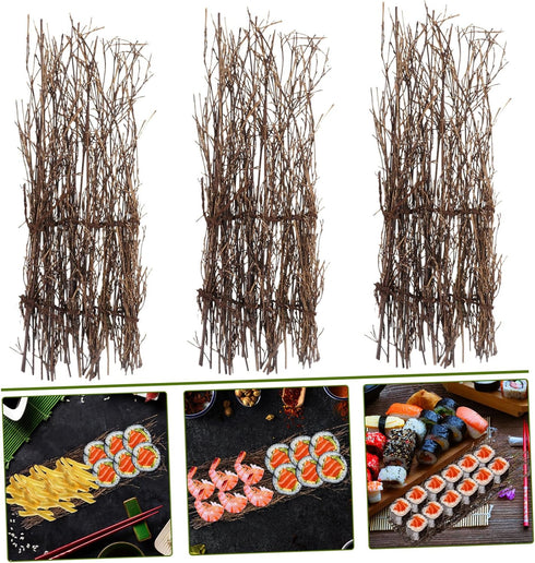 Set 3 of Vintage Japanese Sushi Display Plates - Perfect for Food Photography