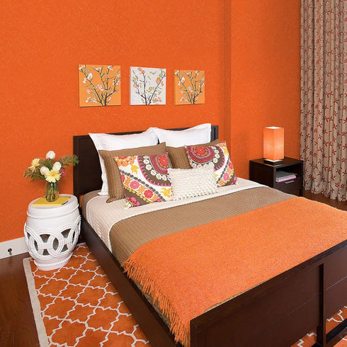 Abyssaly Orange Peel and Stick Wallpaper - Removable Self-Adhesive, 15.7" X 118", Embossed Silk Textured