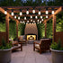 SWEET SHINE 70ft 30 E26 S14 Bulbs (2 Sets 15 LED Patio String Lights, Lights Adapter Powered, Socket with Weatherproof