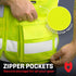 NoCry Premium Reflective Safety Vest for Men, Heavy Duty Stitching, ANSI Class 2