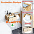 TEGUEPS Bamboo Toilet Paper Holder with Shelf,Wall Mount Bathroom Holder with Wet Wipes Storage Drawer(Natural)