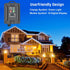 2 Pack 144ft 400 19 New Upgraded Solar Christmas String Lights Outdoor Waterproof Total Led Solar & USB Rechargeable