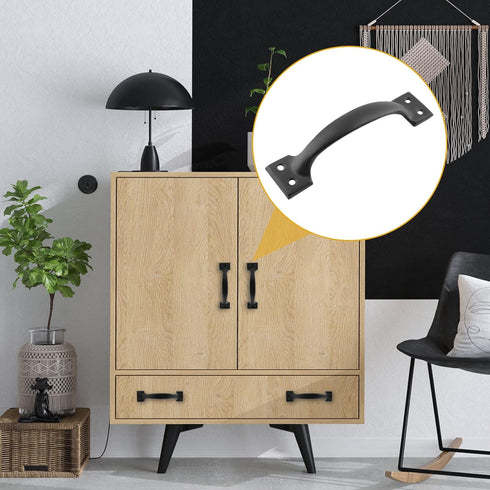 20 Pcs Vintage Black 5.5 Inch Barn Door Handles, Large Gate Pulls for Kitchen Cupboard Furniture Drawer Cabinet Hardware