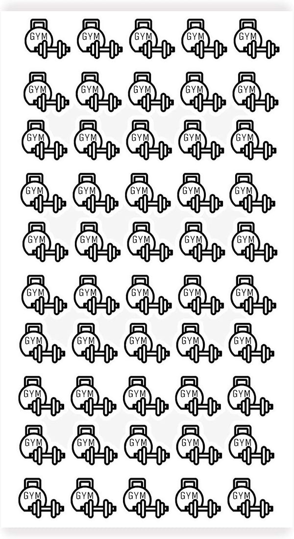ARK CREATION INC. ARK Creation 50 Gym Work Out Reminder Stickers | Fitness Stickers |