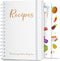 JUBTIC Recipe Book to Write in Your Own Recipes - Spiral Hardcover Personal Blank Cookbook with Gold Foil Stickers,