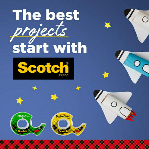 Scotch Magic Tape - Invisible Office Supplies for Home and Back to School, 12 Rolls