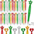 Christmas Ballpoint Pens Bulk, 64 Pcs with Inspirational Quotes, Candycane, Gingerbread, Snowflake for Office Supplies
