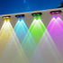 13 IP65 (6) Solar Fence Lights Outdoor Waterproof LED, Lighting Modes, Solar Outdoor Lights Dual Installation Energy