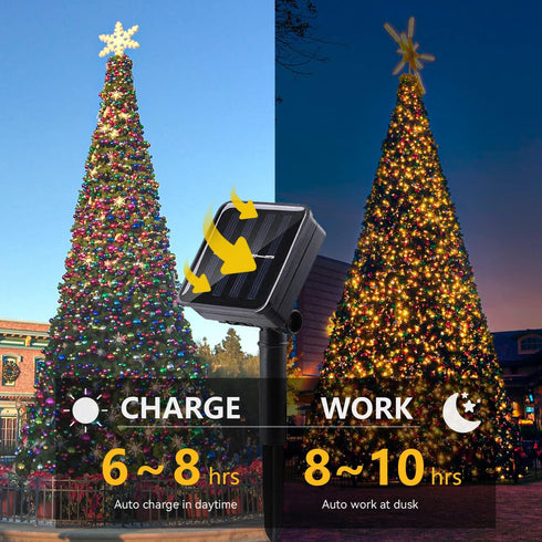 100LED 8 Solar String Lights Outdoor Waterproof Christmas Fairy Light Modes Garden Christmas Easter Halloween