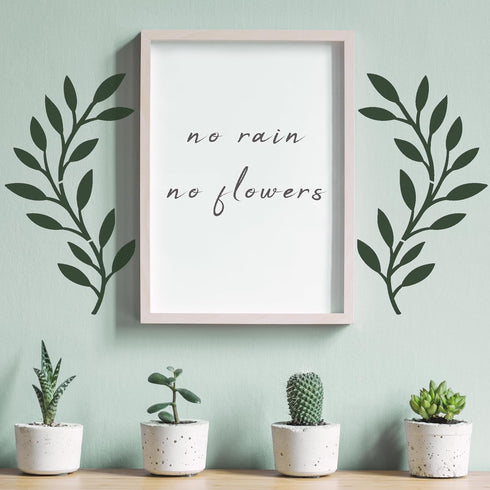 Vine Olive Branch Leaf Wall Stencils for Painting, Reusable Decorative Botanical Template for Wall Art