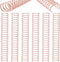 Zonon 6 Pieces Binding Wire, Twin Loop Spines, 1 Inch Cinch Diameter, 23 Holes for Document Notebook Making (Rose Gold)