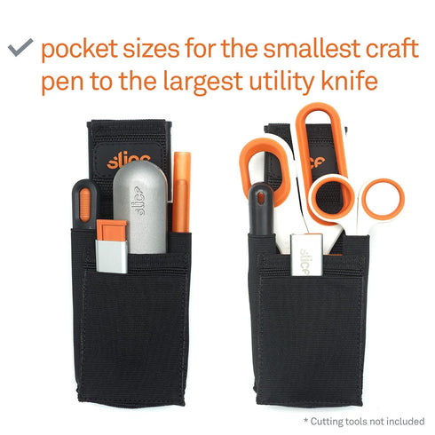 Slice 10516 Tool Holster with 5 Pockets, Removable Belt Clip, Sturdy and Flexible Pockets for Heavy Duty Industrial Use