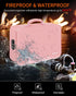 Noiposi Document Organizer, 5200? Heat Insulated, Waterproof Fireproof Document Box for Important Files, Pink