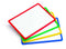 edxeducation-90564 Plastic Framed Metal Whiteboards, Set of 4, Assorted Colors: Red, Green, Yellow, Blue