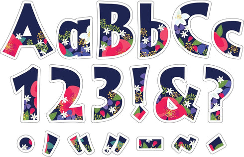 Barker Creek Letter Pop-Outs, 4" Multicolor Designer Letters for Bulletin Boards, Breakrooms, and Displays