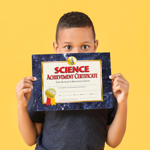 HAYES SCHOOL PUBLISHING VA571 Science Achievement Certificate, 8-1/2" x 11", Pack of 30
