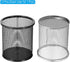 PATIKIL 2 Pack Mesh Pen Holder, Round Pencil Basket Cup Organizer for Desk Accessories, Silver Black Makeup Brush Holder