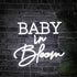 Jannisa Baby in Bloom Neon Sign for Baby Shower Decorations,14.4''X12.5'' White Dimmable LED